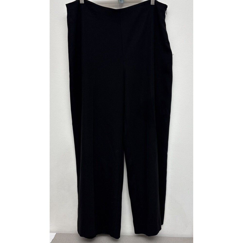 MNG Women's Black Dress Pants, High Rise, Flat Front, Wide Leg,  Flowy,, Size 14